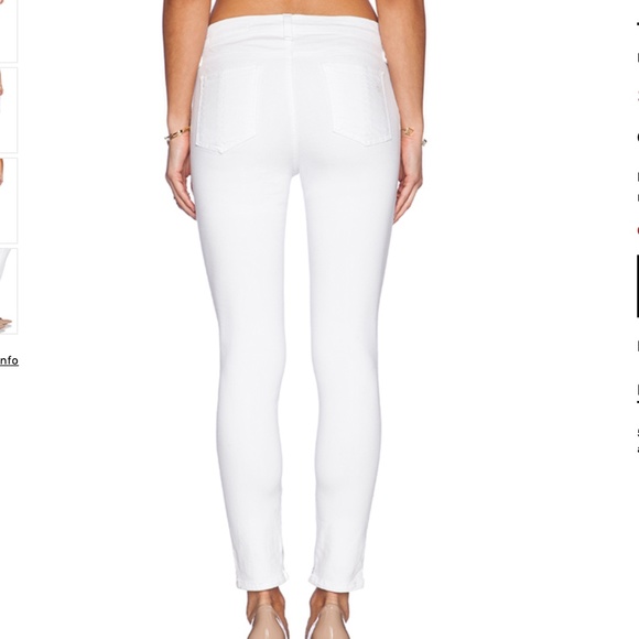 Rag & Bone white distressed zipper capri jeans - Picture 2 of 10